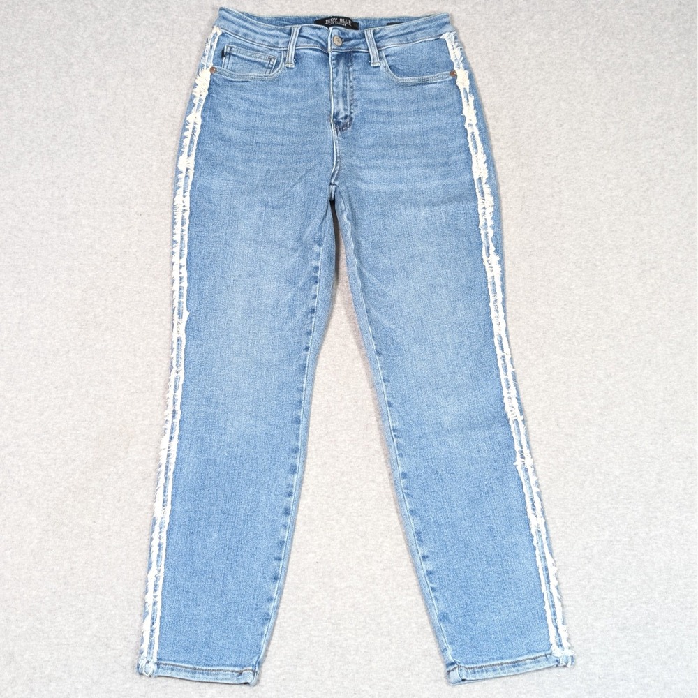 Judy Blue Jeans Womens 7/28 Slim Fit High Waist Side Fray